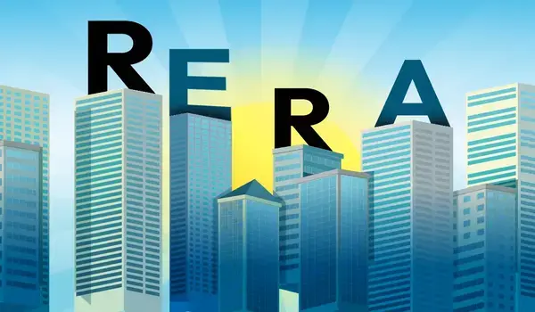 Homepage legal status panel showing RERA registration awaited